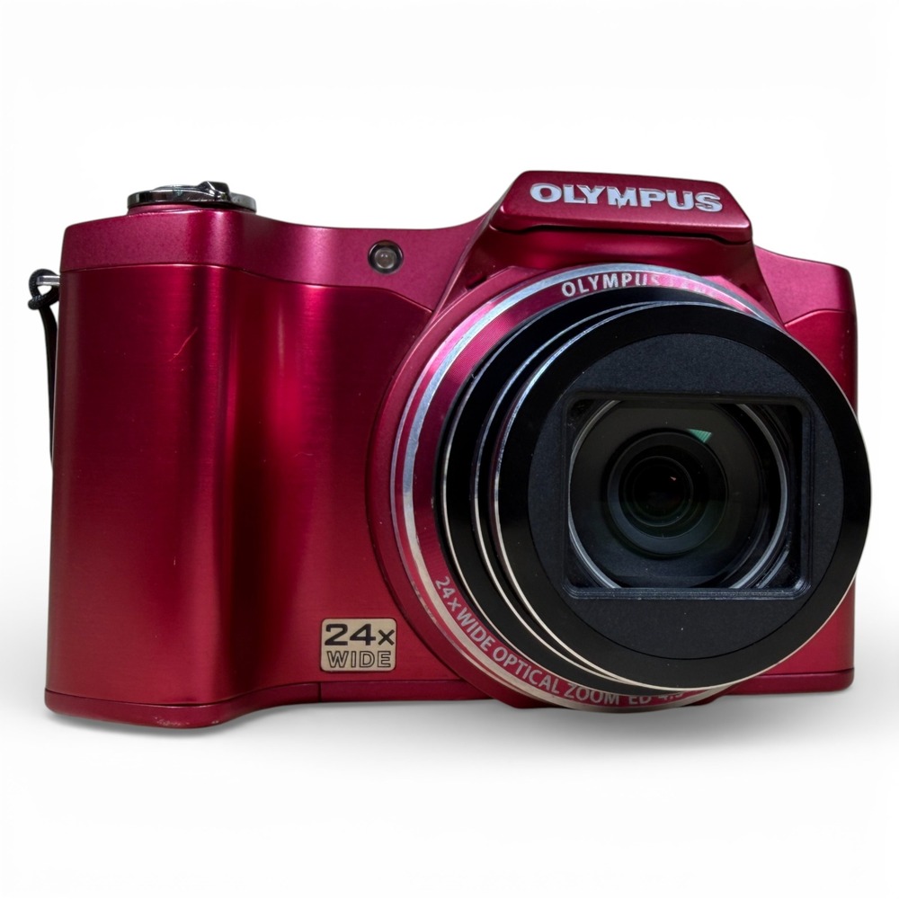 Olympus‎ SZ-14 14.0MP Digital Camera Bundle Red w/ Charger + Battery EUC Tested